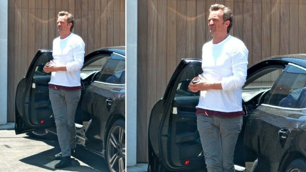 Matthew Perry with Porsche Panamera