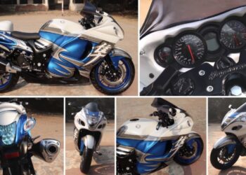 modified bajaj pulsar 220 to suzuki hayabusa transformation