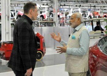 narendra modi Elon musk Tesla factory