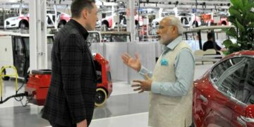 narendra modi Elon musk Tesla factory