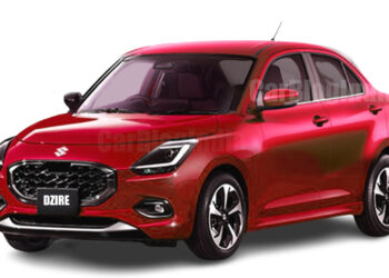 new-generation 2024 maruti dzire front three quarters rendering