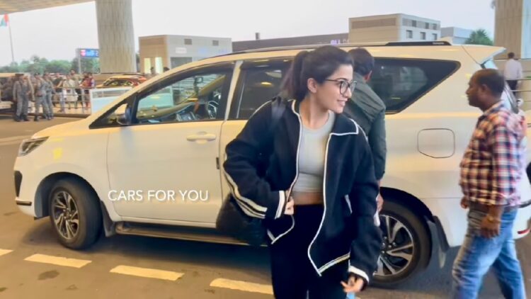 Rashmika Mandanna in Toyota Innova Crysta