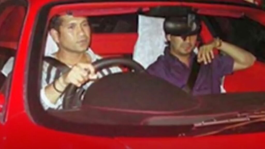 Sachin Tendulkar in Ferrari 360 Modena