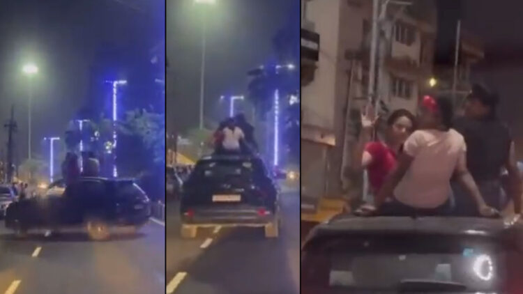 Reckless Girls Sit on Roof of Moving Hyundai Creta video