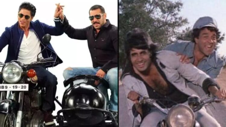 shahrukh salman khan jai veeru motrocycle