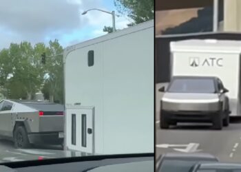 Tesla Cybertruck Towing Trailer