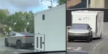 Tesla Cybertruck Towing Trailer