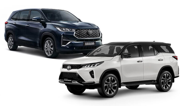 toyota innova hycross fortuner legender