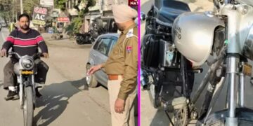 Traffic Cops Stop RE Bullet Bicycle