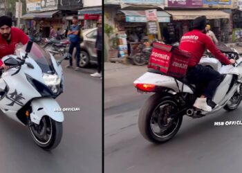 Zomato Delivery Guy Suzuki Hayabusa