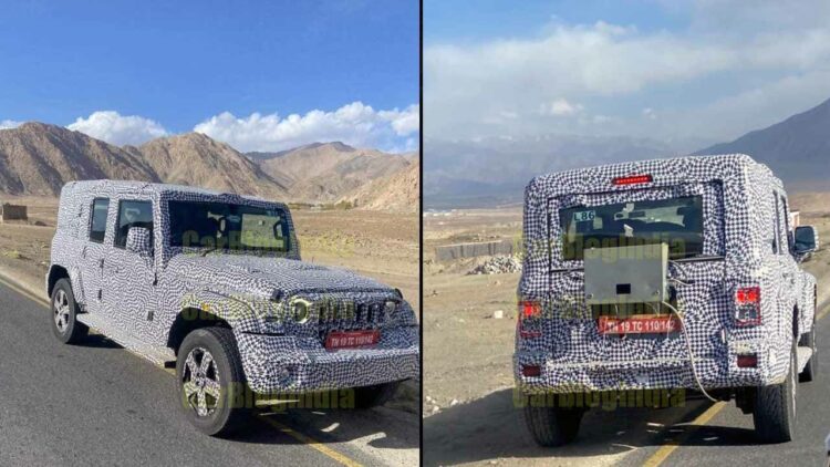 5-door mahindra thar high-altitiude testing leh front rear