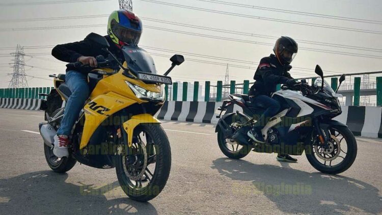 Hero Karizma Xmr Vs Bajaj Pulsar Rs 200 Drag Race