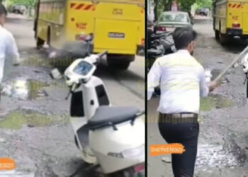 Ola Electric Scooter Owner Hits it with Stick