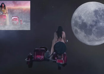 actress rides scooter moon tv serial