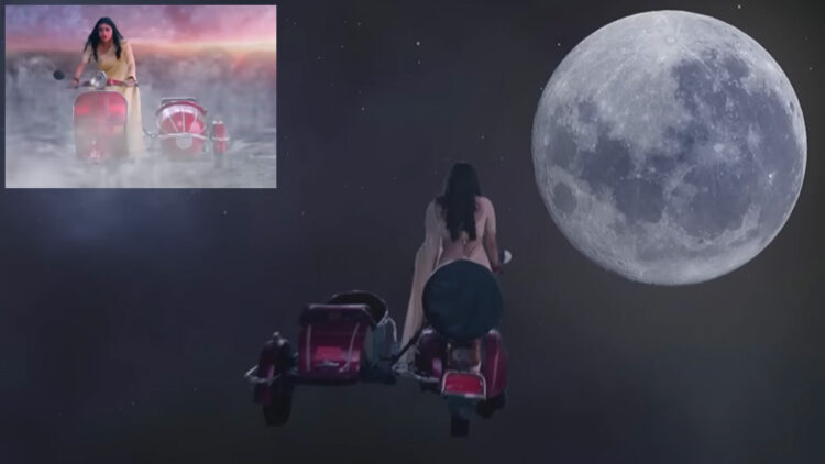 Actress Rides Scooter Moon Tv Serial