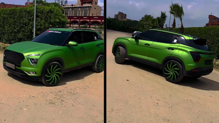 All green Hyundai Creta Hulk Edition