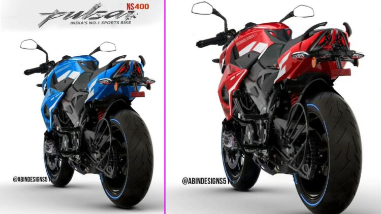 Bajaj Pulsar NS400 Rear Profile Visualized