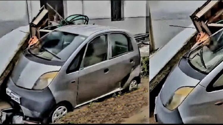 Brick Wall Falls Tata Nano