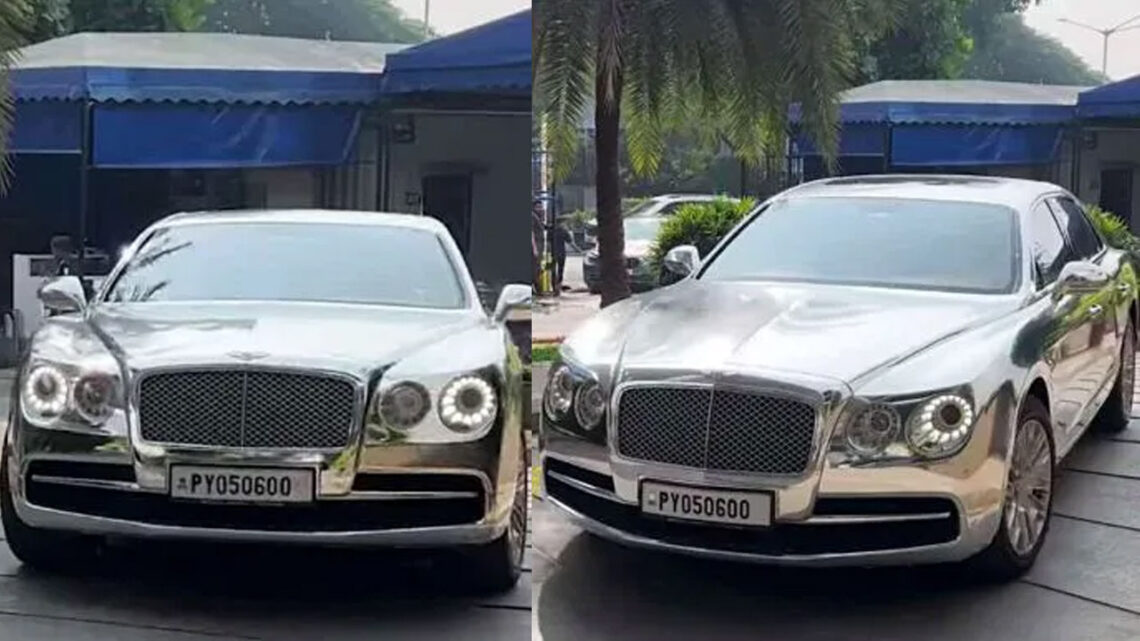 Shilpa Shetty Spotted In Chrome Wrapped Bentley [Video] » Car Blog India