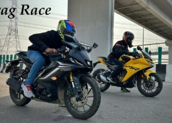 Hero Karizma XMR 210 vs Yamaha R15 V4 Drag Race