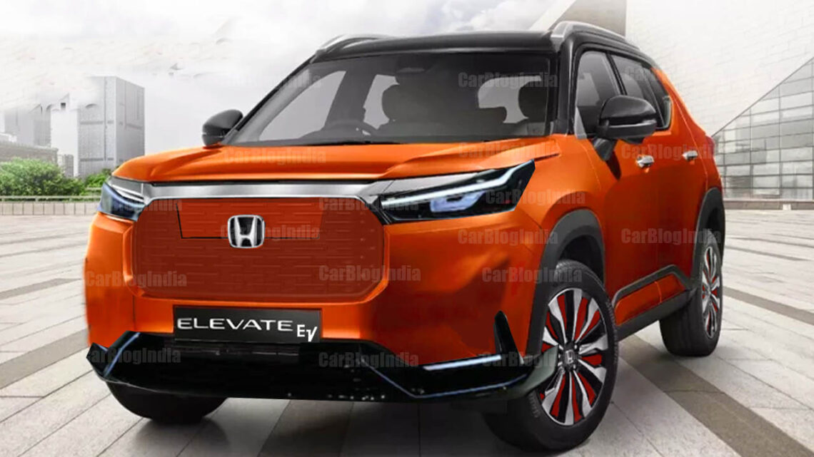 honda elevate ev rendering front three quarters