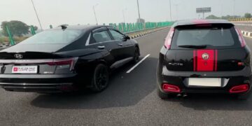 Hyundai Verna vs Fiat Punto Abarth Drag Race
