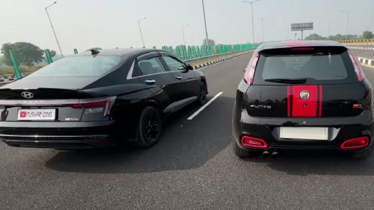 Hyundai Verna Vs Fiat Punto Abarth Drag Race