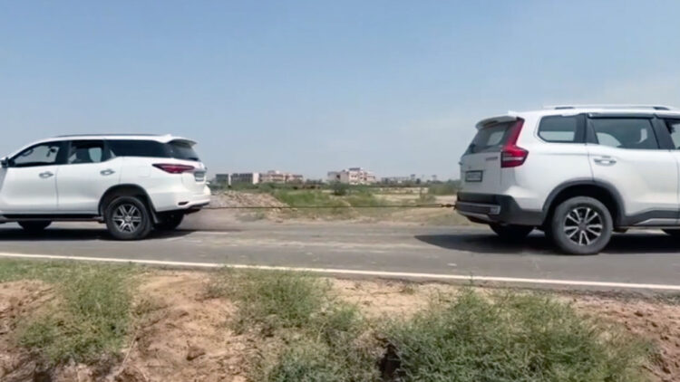 mahindra scorpio n vs toyota fortuner tug of war