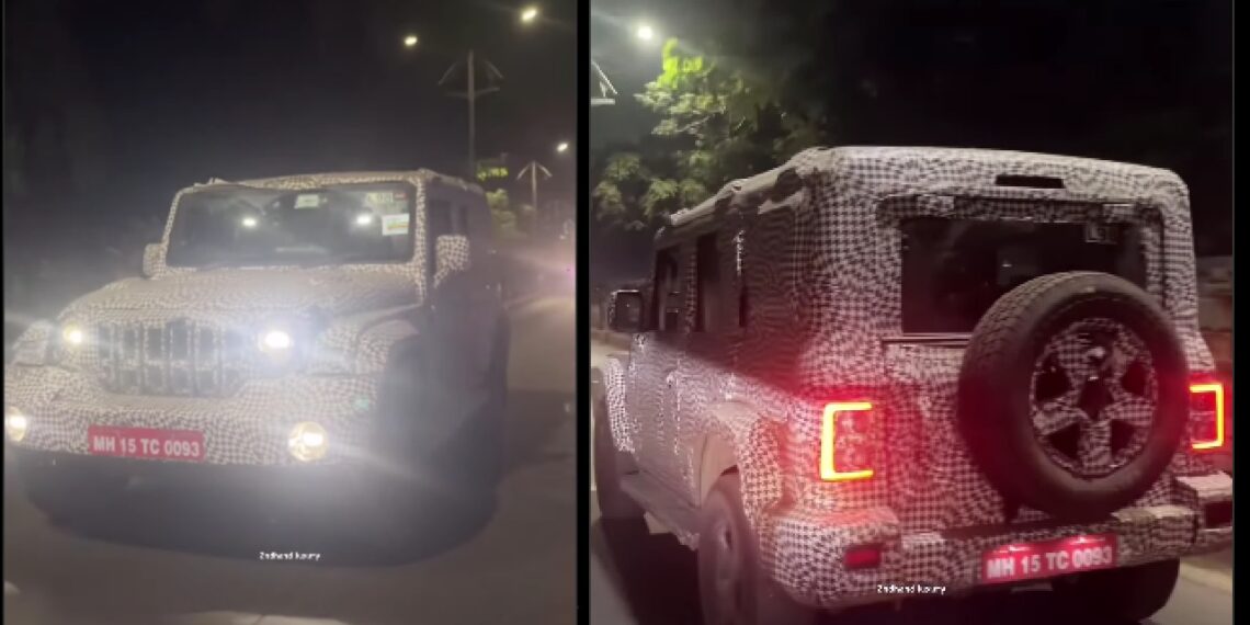 Mahindra Thar 5-Door Testing with Sunroof