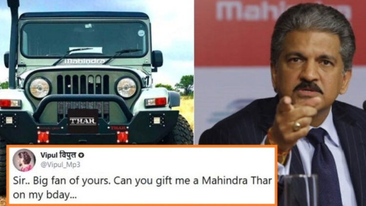 Mahindra Thar Birthday Anand Mahindra