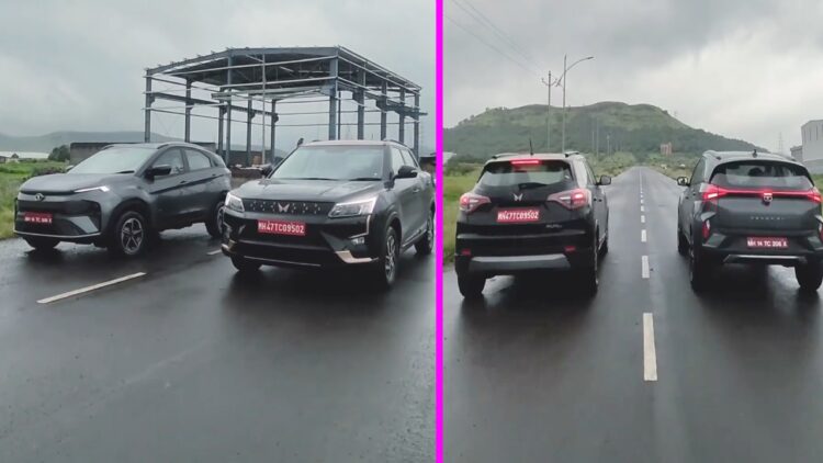 Mahindra XUV400 vs Tata Nexon EV Facelift Drag Race