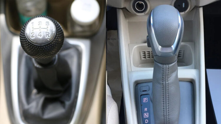 manual vs automatic cars gear lever