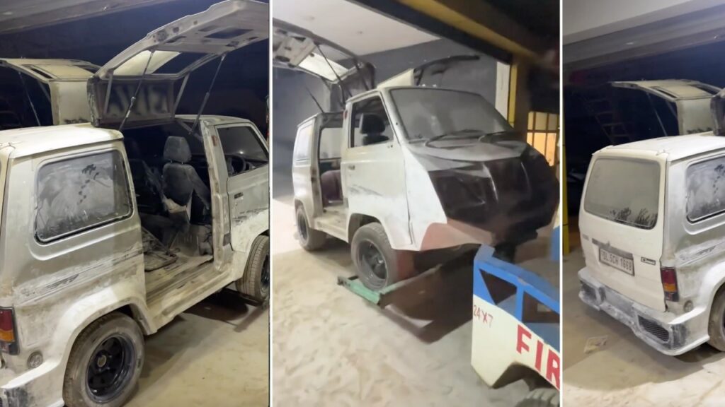 India’s Only Maruti Omni with Mercedes SLSInspired Gullwing Doors