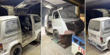 Modified Maruti Omni with Mercedes Doors