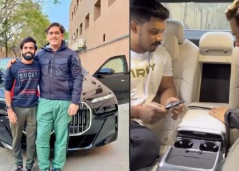 ms dhoni bmw 7-series autograph