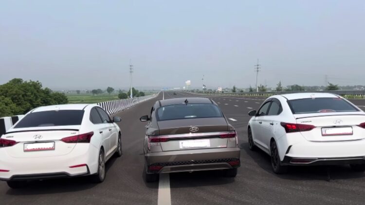 New Hyundai Verna Petrol Vs Old Verna Diesel Drag Race