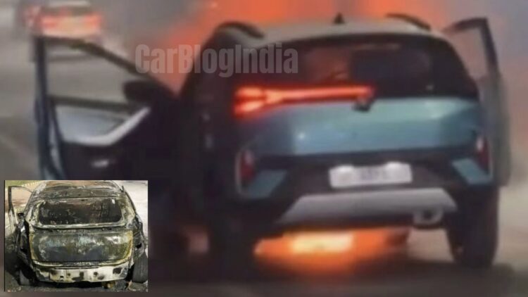 new tata nexon ev fire