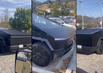 Matte Black Tesla Cybertruck Spotted [Video]