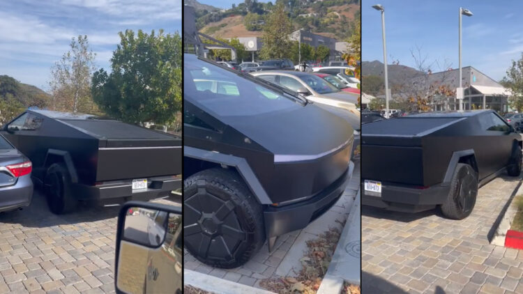 Matte Black Tesla Cybertruck Spotted video