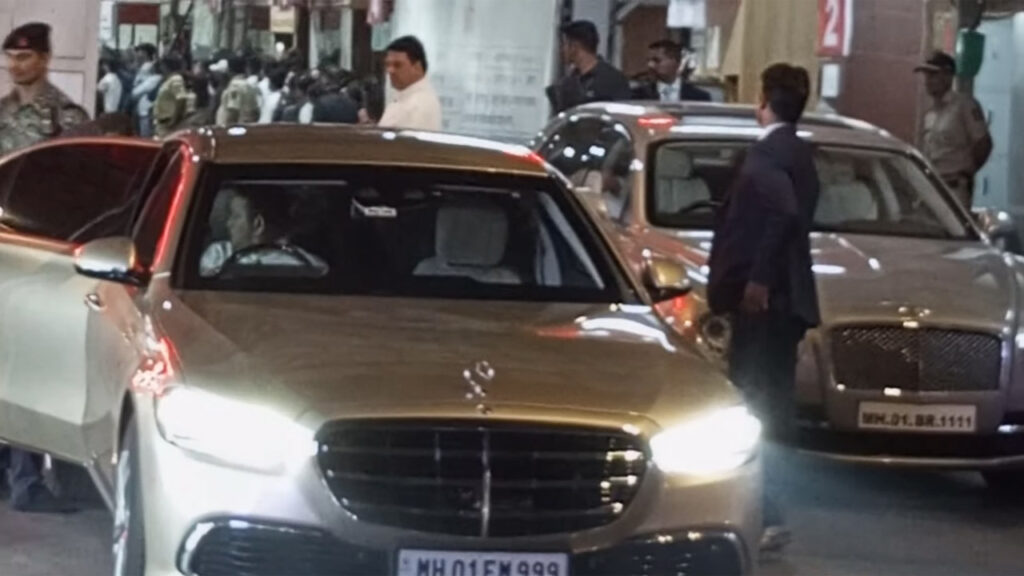 Ambani Family Travels in Two Mercedes S680 Guard Sedans video