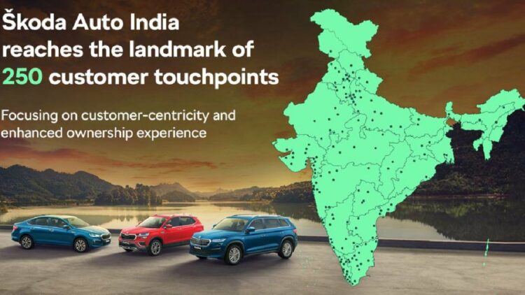 Skoda has 250 Customer Touchpoints in India