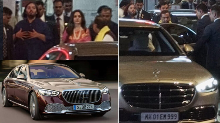 Ambani Family Travels in Two Mercedes S680 Guard Sedans video