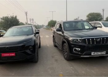 Tata Harrier Facelift vs Mahindra Scorpio N Drag Race