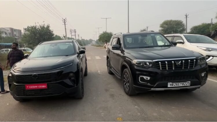 Tata Harrier Facelift vs Mahindra Scorpio N Drag Race