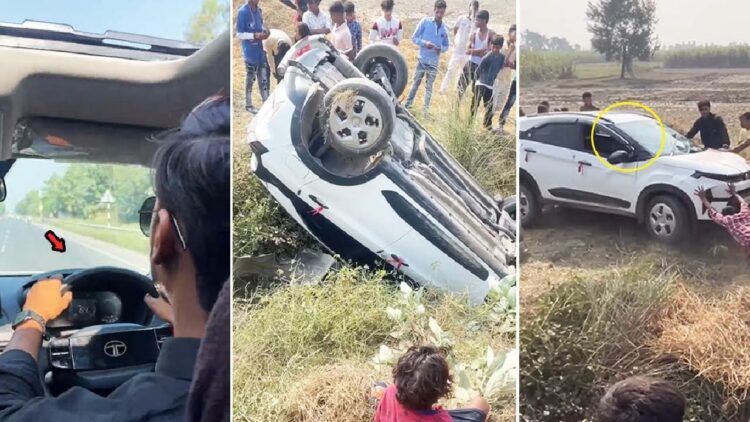 Tata Nexon Facelift Accident