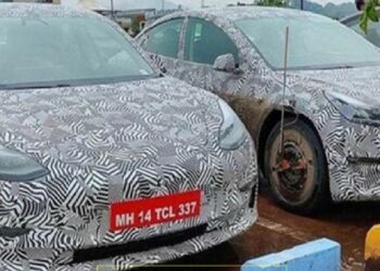 Tesla Cars Spied in India