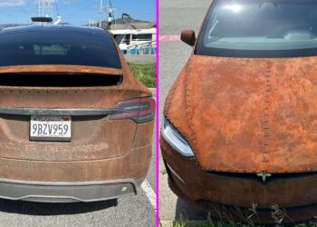 Tesla Model Y with Rust Wrap