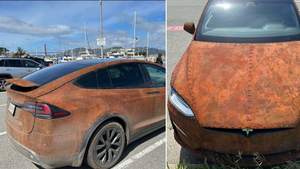 Tesla Model Y with Rust Wrap