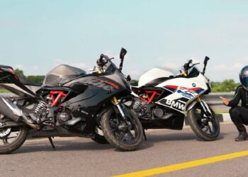 TVS Apache RR310 vs BMW G310RR Drag Race