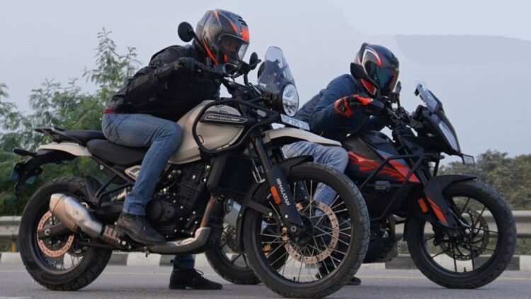 New Re Himalayan 452 Vs Ktm Adventure 390 Drag Race